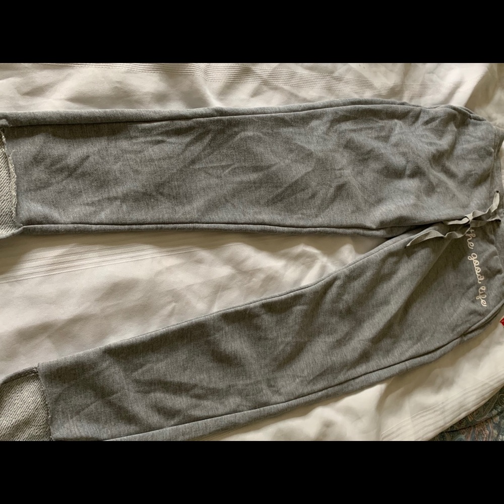 new grey Stella Tweed track pants sz S